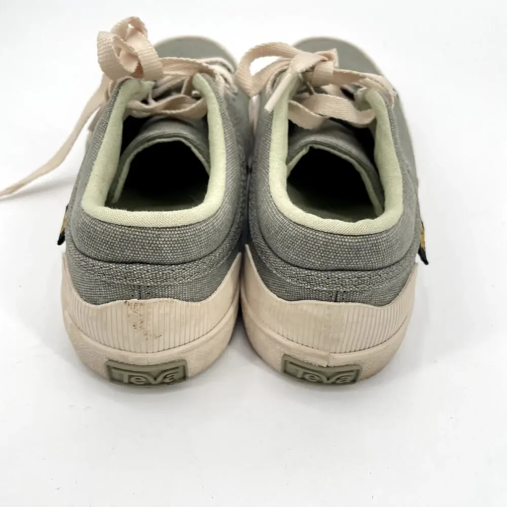 TEVA Freewheel Canvas Lace Up Sneakers in Desert Sage // 7